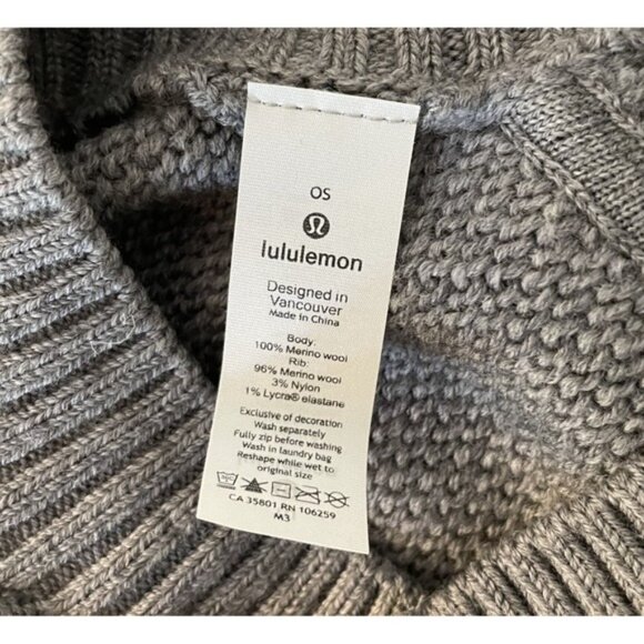 Lululemon Sweater On The Go Poncho Women's One Size Merino Wool Asymmetric Zip - Picture 4 of 10
